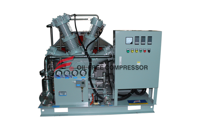 m125 quite water cooled helium piston compressor for recovery