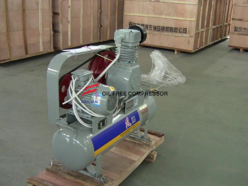heavy duty food industrial oil free piston type air compressor