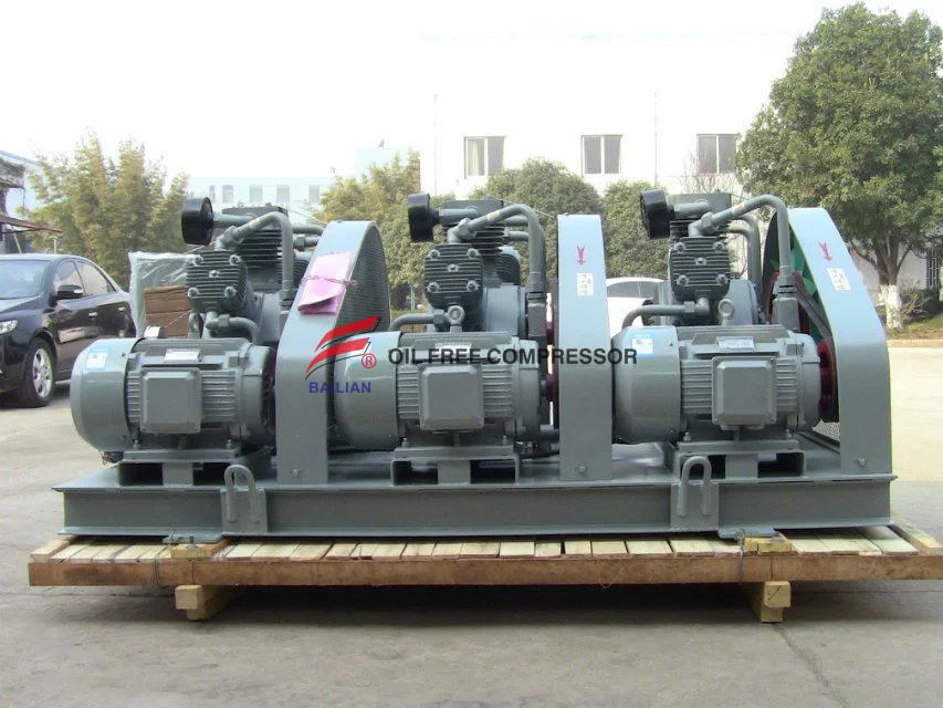 heavy duty food industrial oil free piston type air compressor