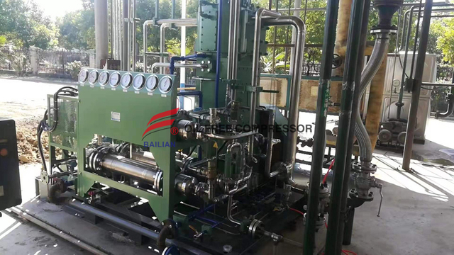 two stage electrochemical hydrogen bottling compressor