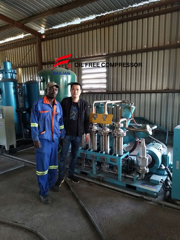 Bailian oil freeo oxygen compressor service in Zimbabwe