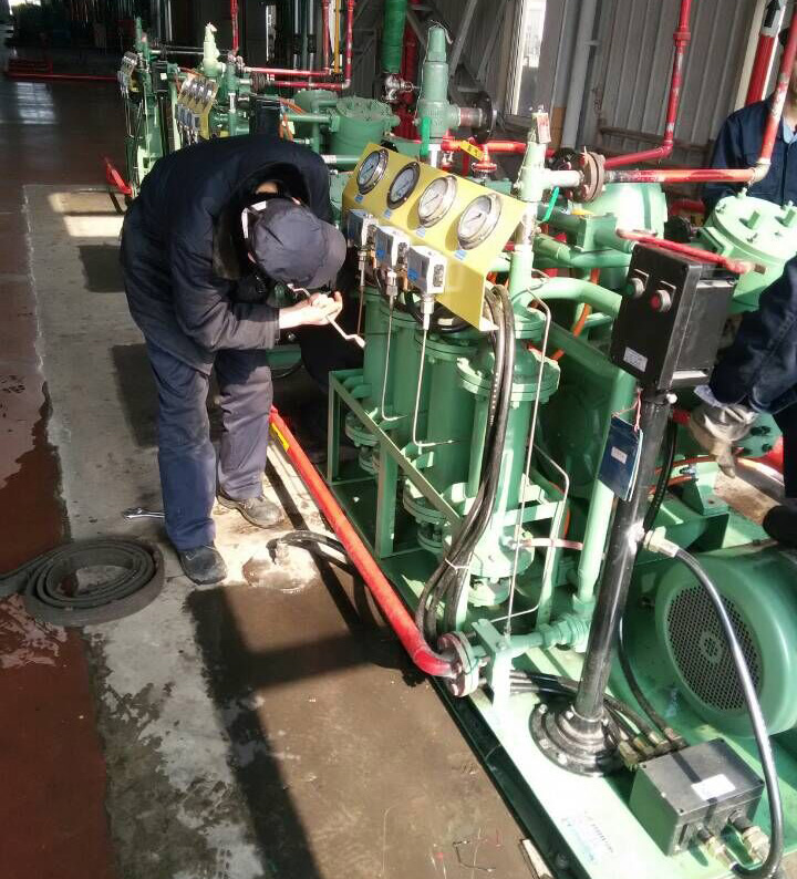 Bailian oil free hydrogen compressor use site (2)