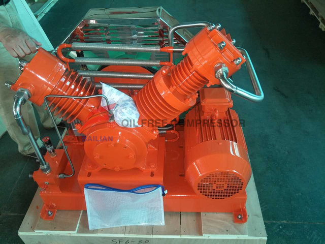 V-type Completely Oil-free Lubrication SF6 Compressor SF6-7/2-60