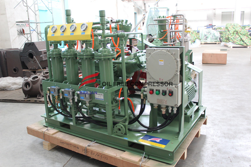Industrial gas hydrogen recycle compressor in refinery