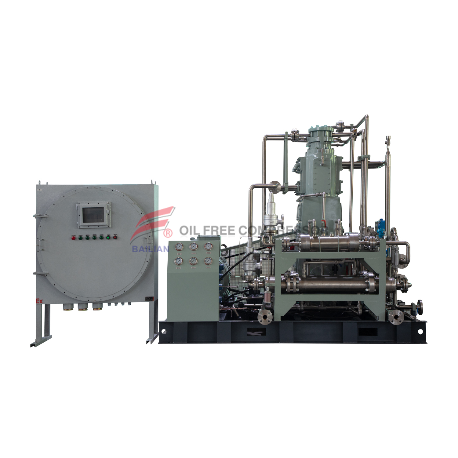 ZCWY-500/0.01-75 Reciprocating Piston Vertical Sled Mounted Type CO2 Compressor