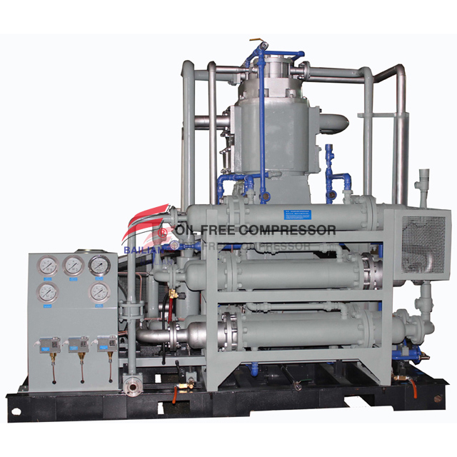 Oilfield pipeline testing big capacity oilless N2 booster