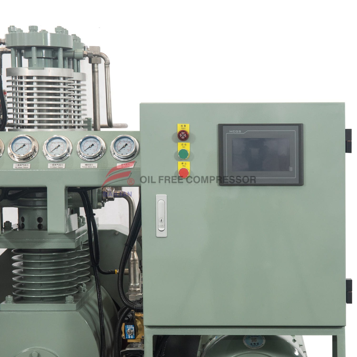 GZW-120/5-250 Reciprocating piston vertical sled mounted type nitrogen compressor