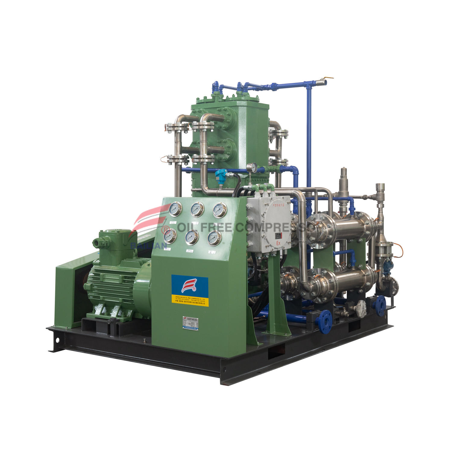 TZWH-240/10-23 Vertical oil-free pry mounted type H2 Compressor